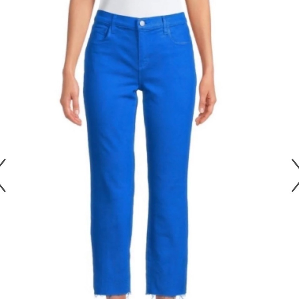 L’Agence Sada jean.  High waist, straight leg, cropped length, raw hem size 26